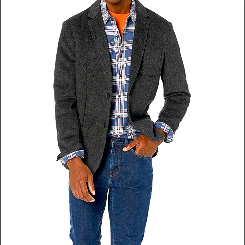 Goodthreads Standard-Fit chest & tapered waist warm twill wool blend NWOT